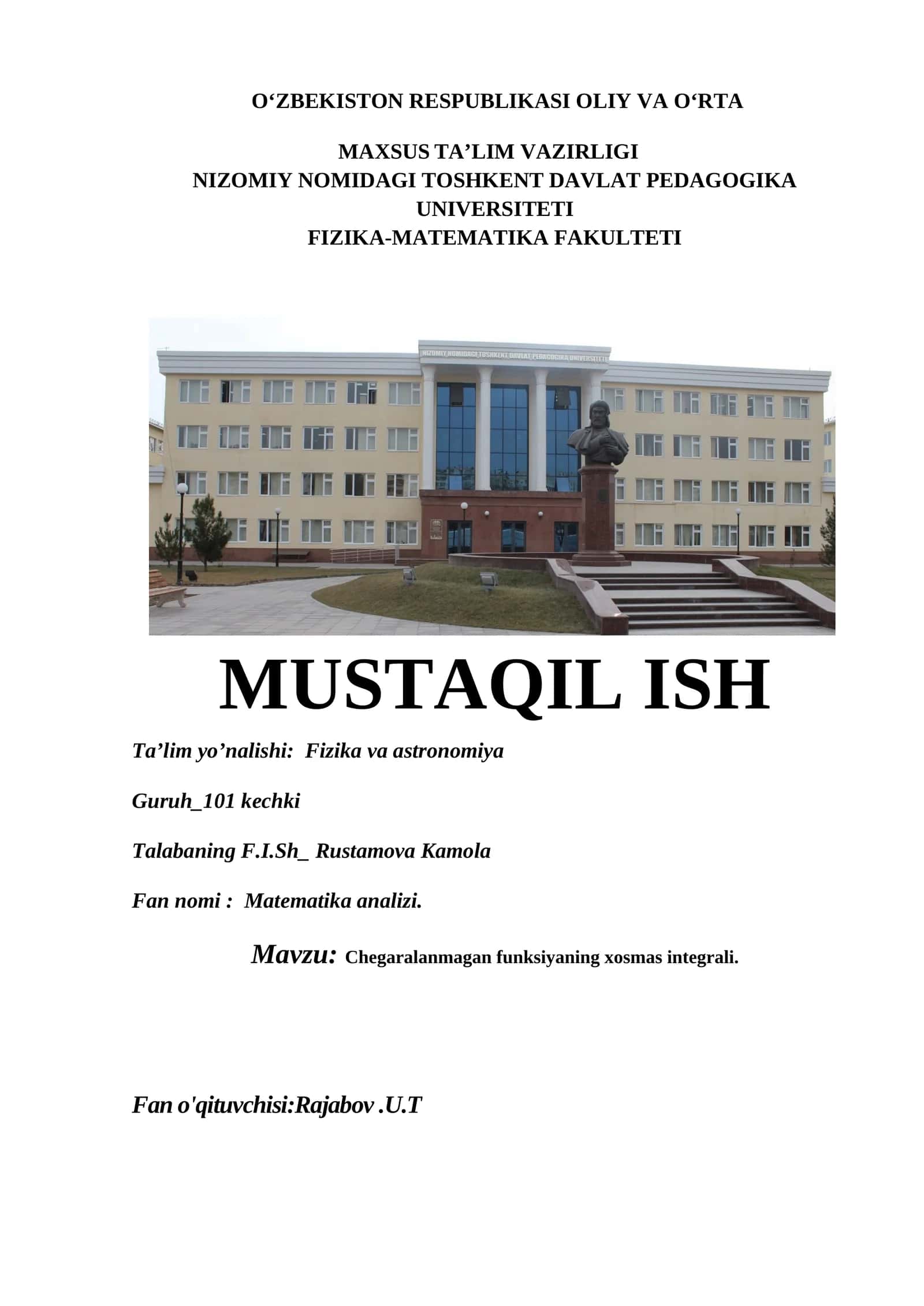 Matematika analizi 1