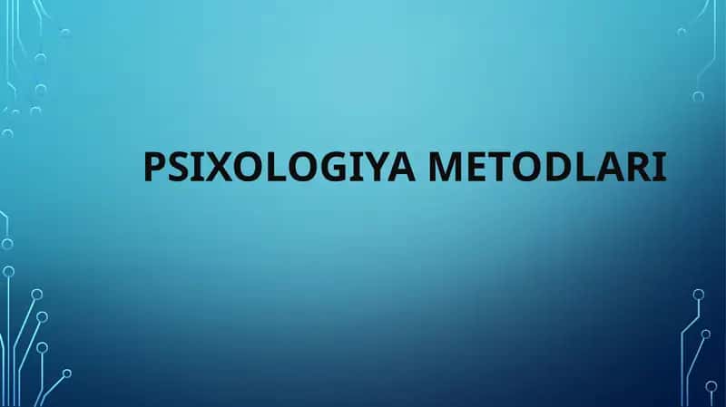 Psixologiya metodlari 1
