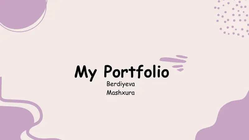 My Portfolio 1