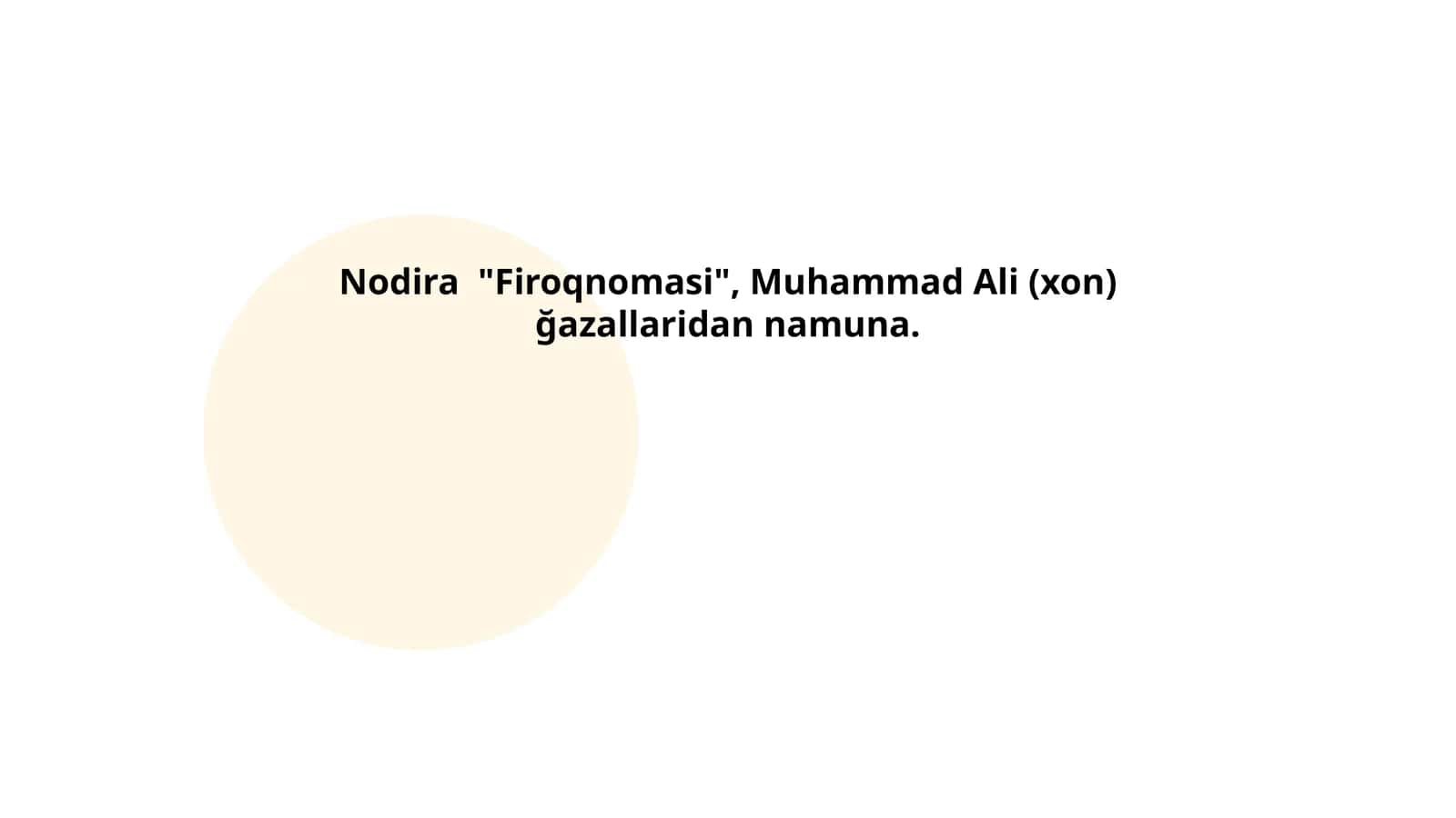 Nodira "Firoqnomasi" 1