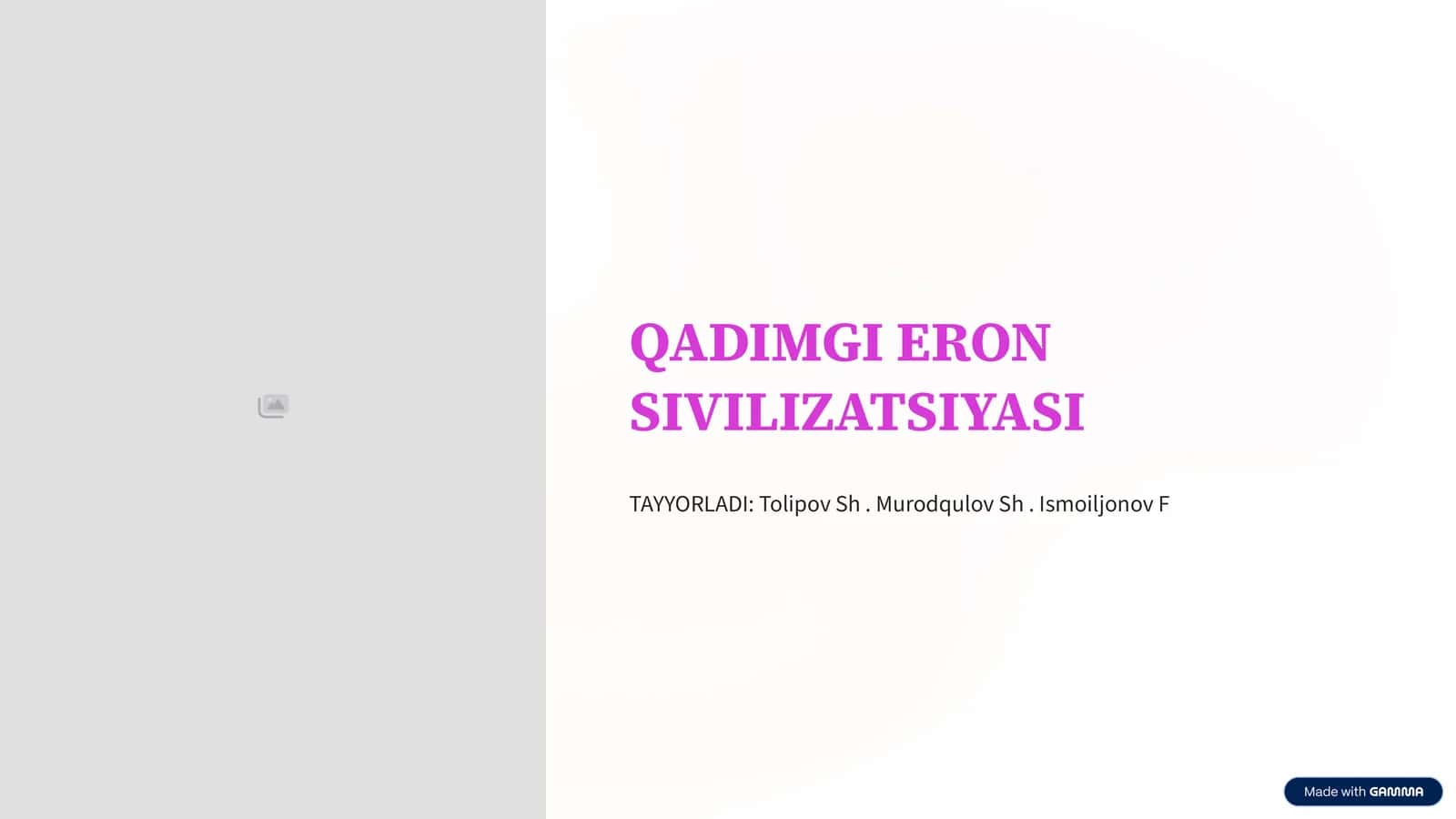 QADIMGI ERON SIVILIZATSIYASI 1
