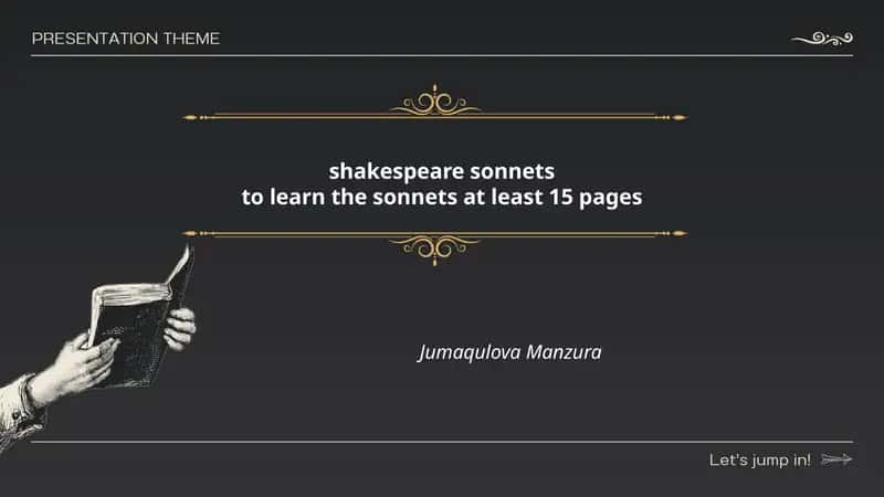 Shakespeare Sonnets 1