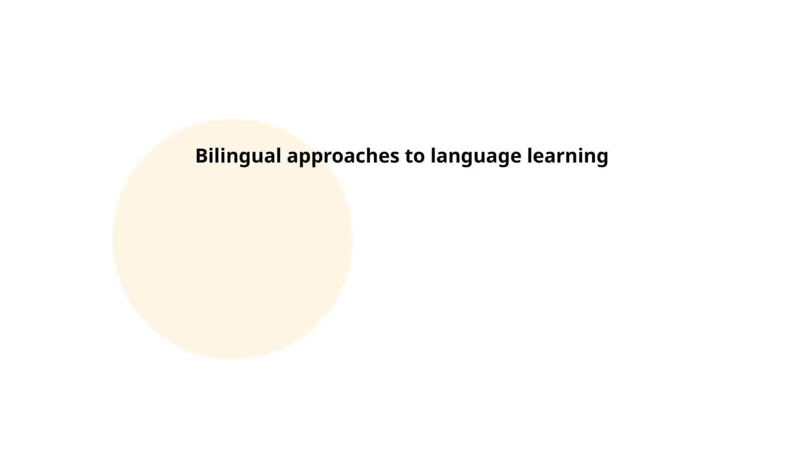 Bilingual approaches to language learning 1