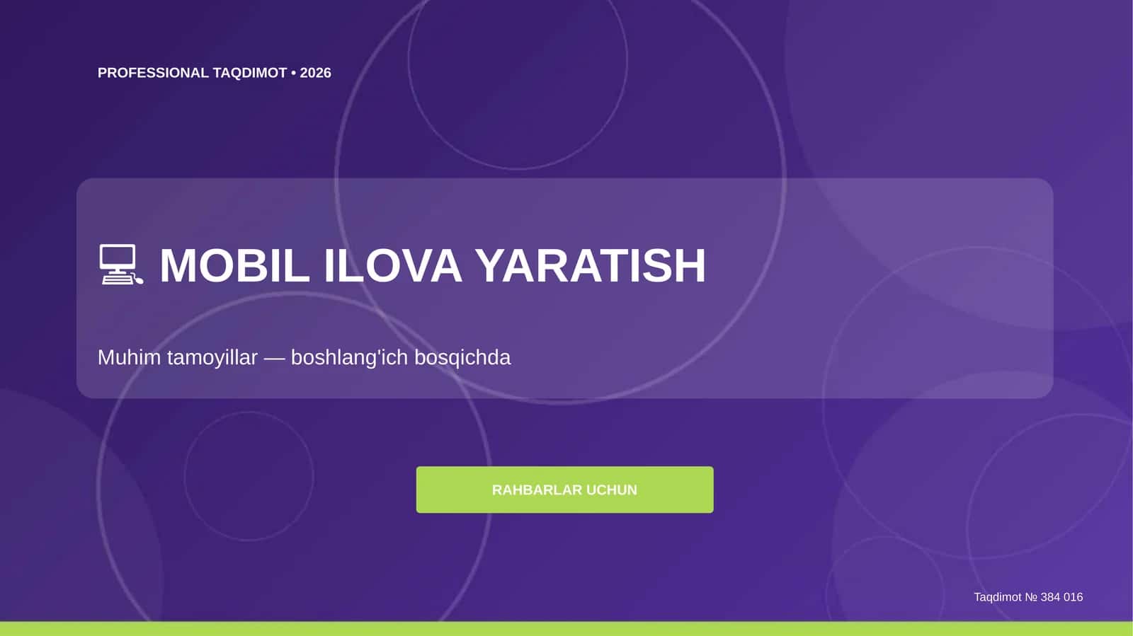 MOBIL ILOVA YARATISH 1