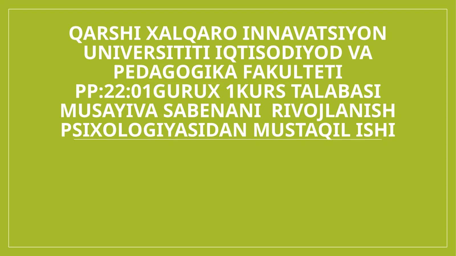 Mavzu: «Guruh 1 kursta labasi» 1