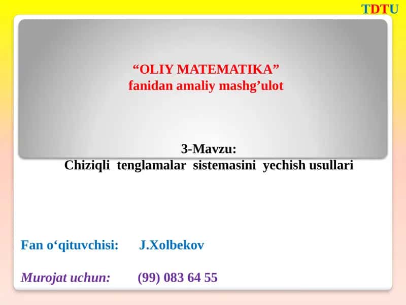 OLIY MATEMATIKA 1