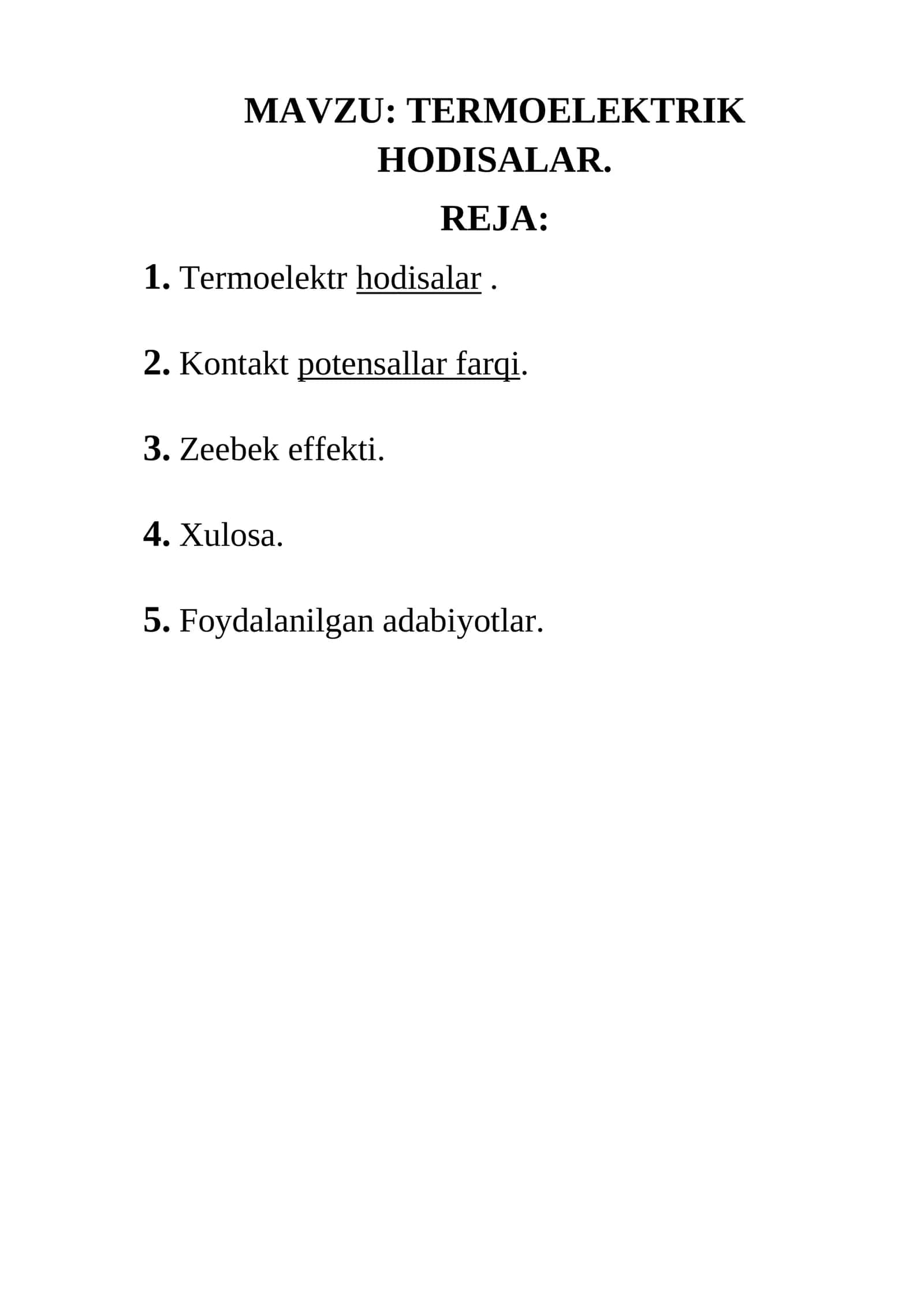 TERMOELEKTRIK HODISALAR 1