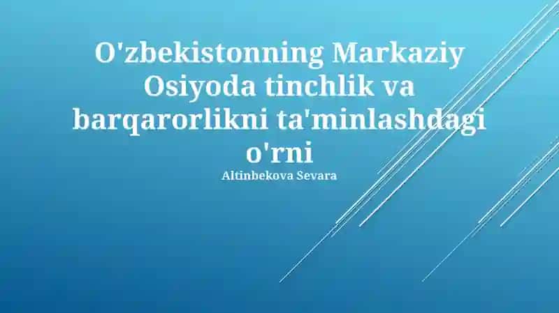 O'zbekistonning tashqi siyosati