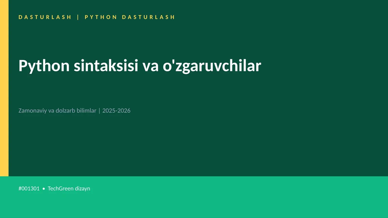 Python DASTURLASH 1