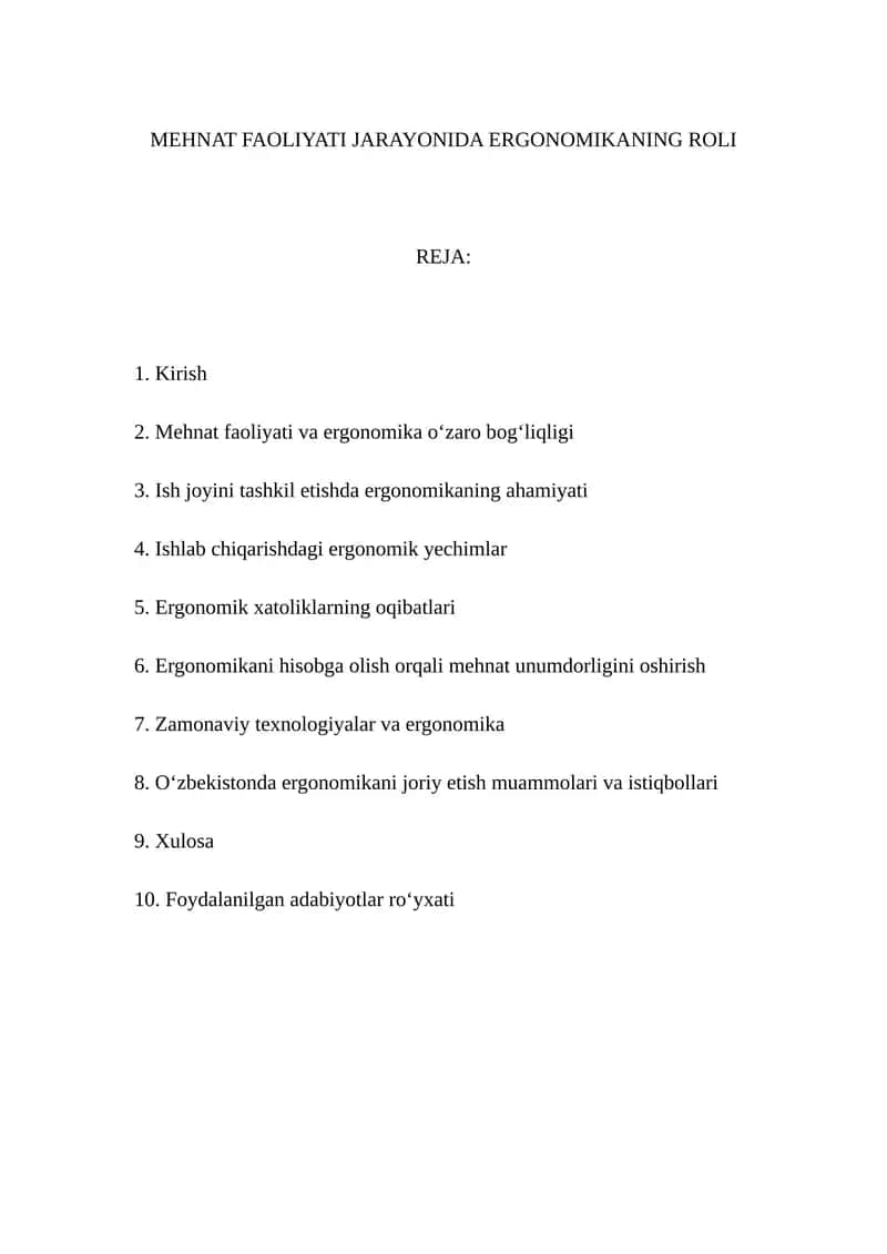 MEHNAT FAOLIYATI JARAYONIDA ERGONOMIKANING ROLI 1