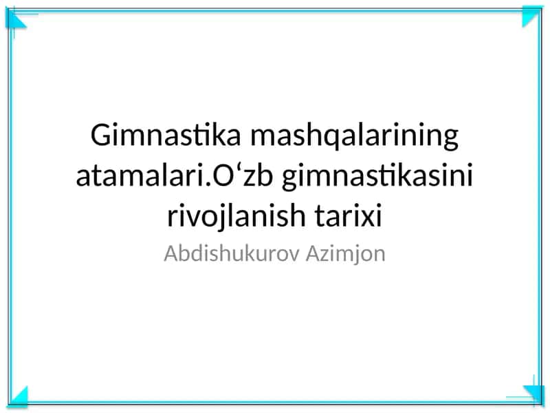 Gimnastika mashqalarining atamalari 1