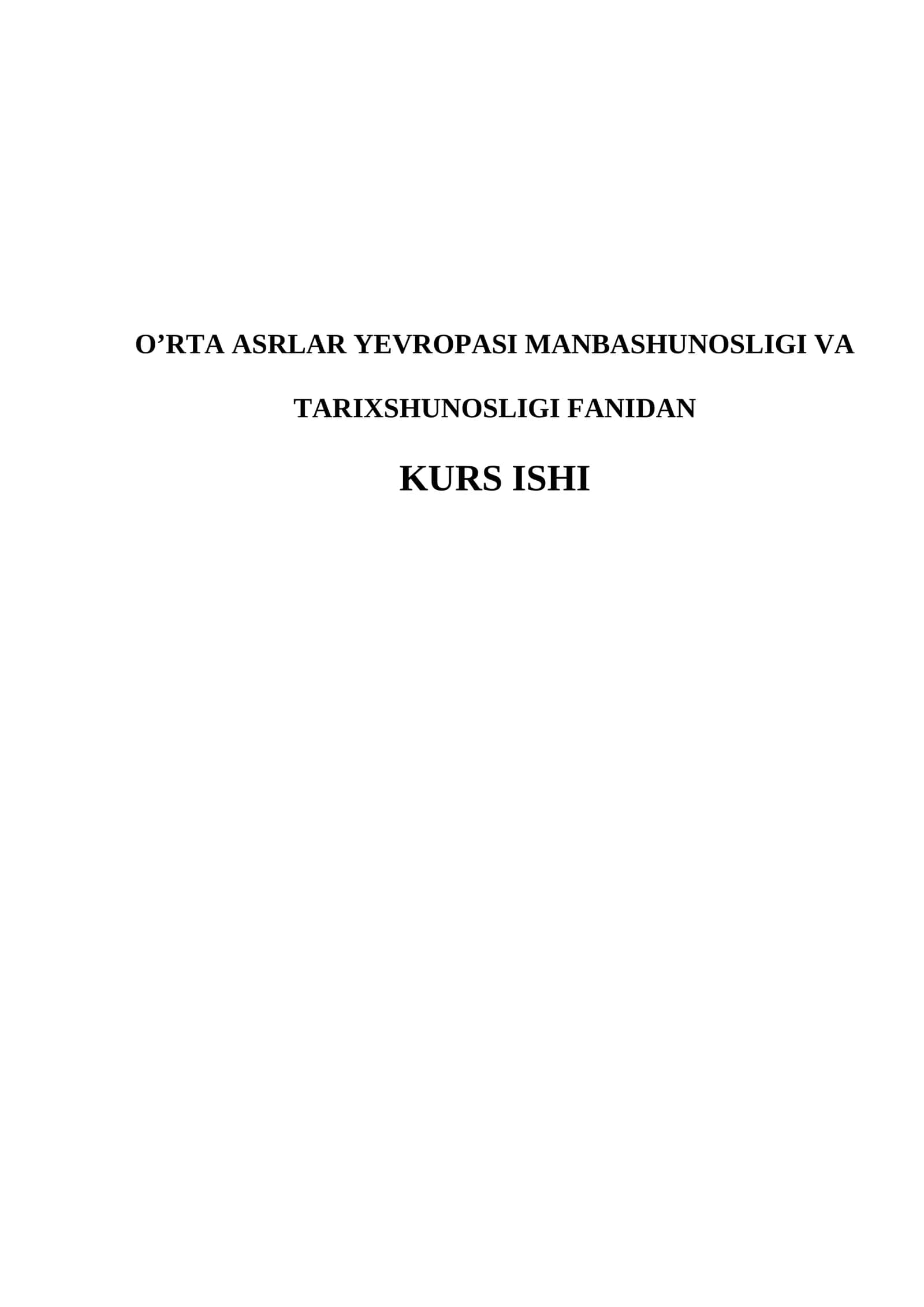 Yevropada reformatsiya davri hujjatlari 1
