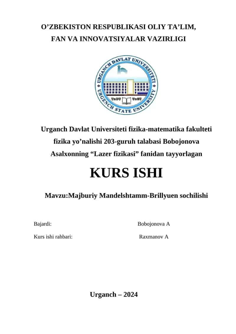Majburiy Mandelshtamm-Brillyuen sochilishi 1