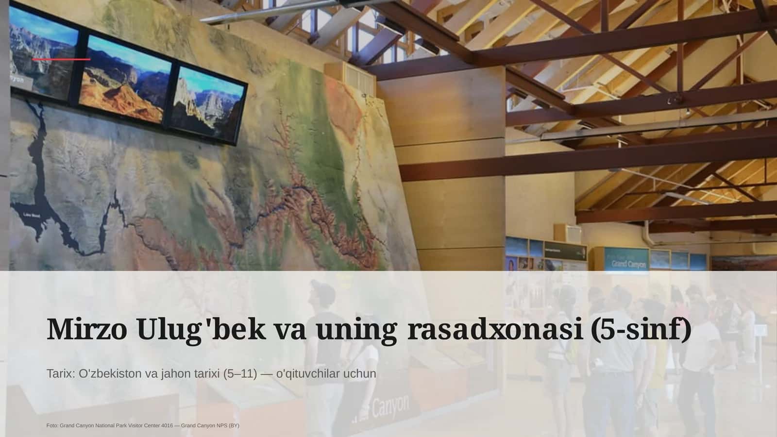 Mirzo Ulug'bek va uning rasadxonasi (5-sinf) 1