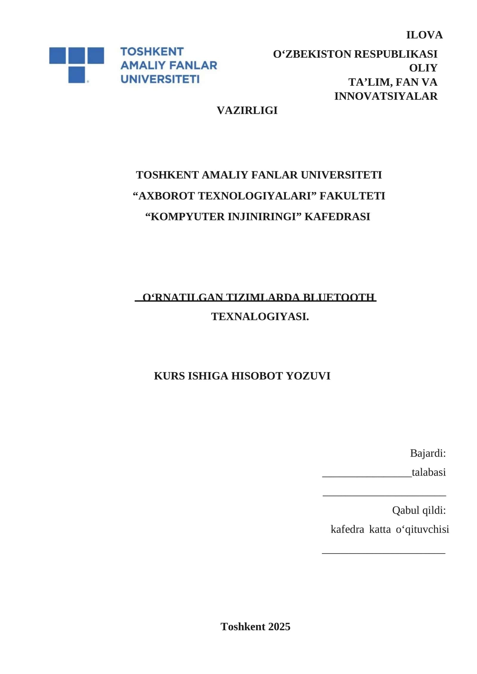 KURS ISHIGA HISOBOT YOZUVI 1