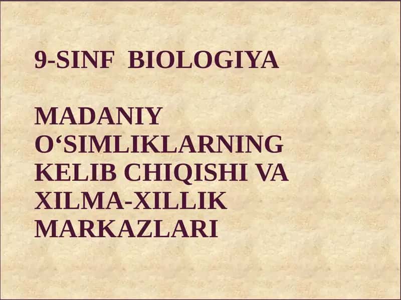 9-sinf Biologiya 1