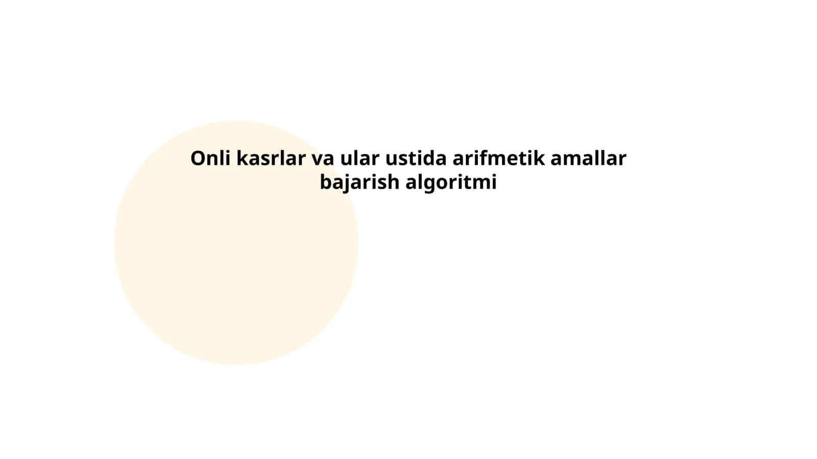 Onli kasrlar va ular ustida arifmetik amallar bajarish algoritmi 1