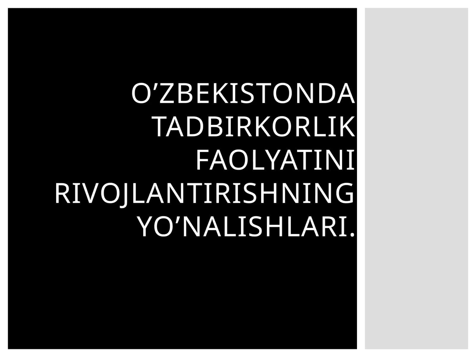 Rivojlanishning yo'nalishlari 1