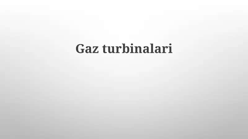 Gaz turbinalari 1
