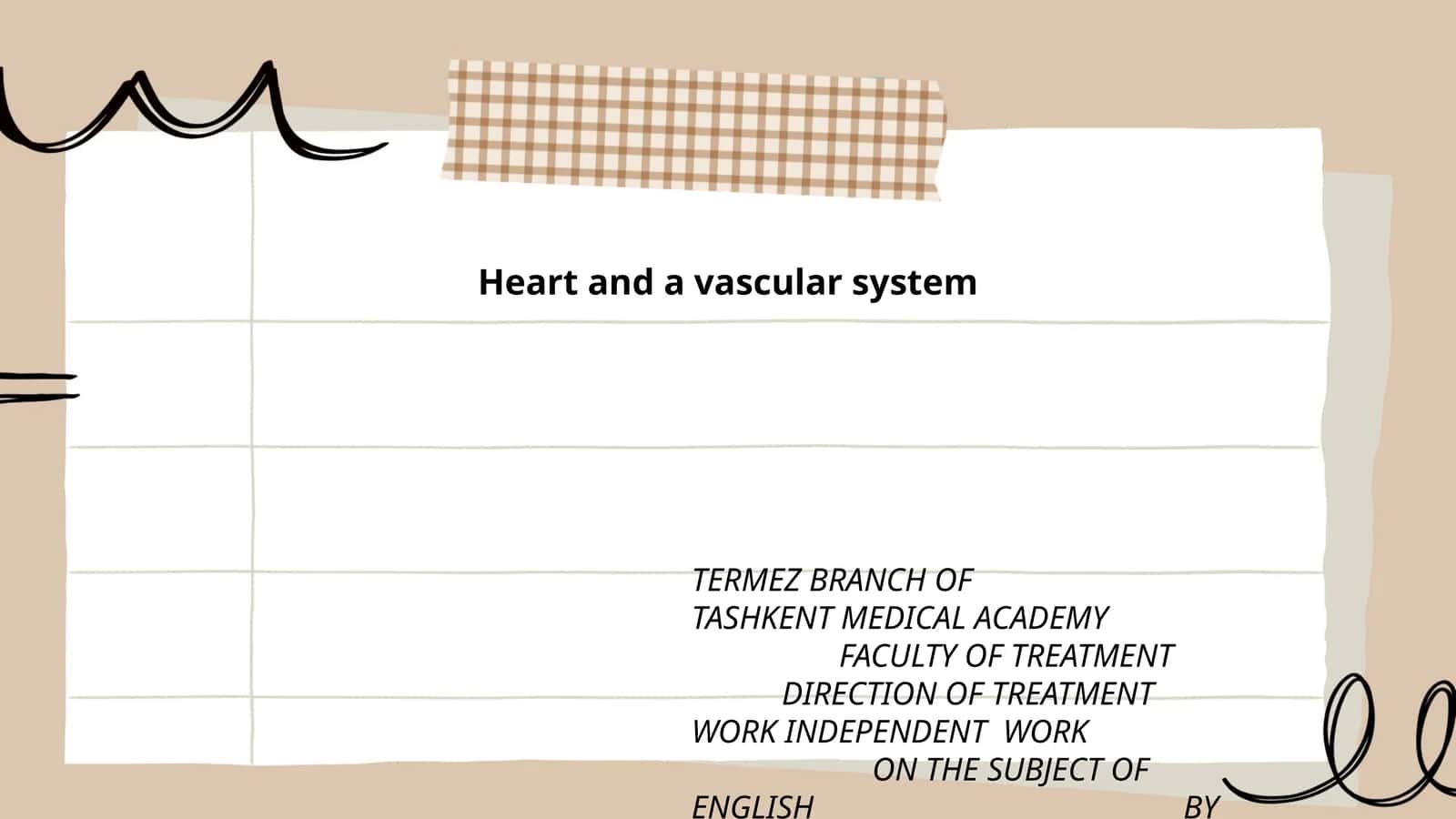 Heart and vascular system 1
