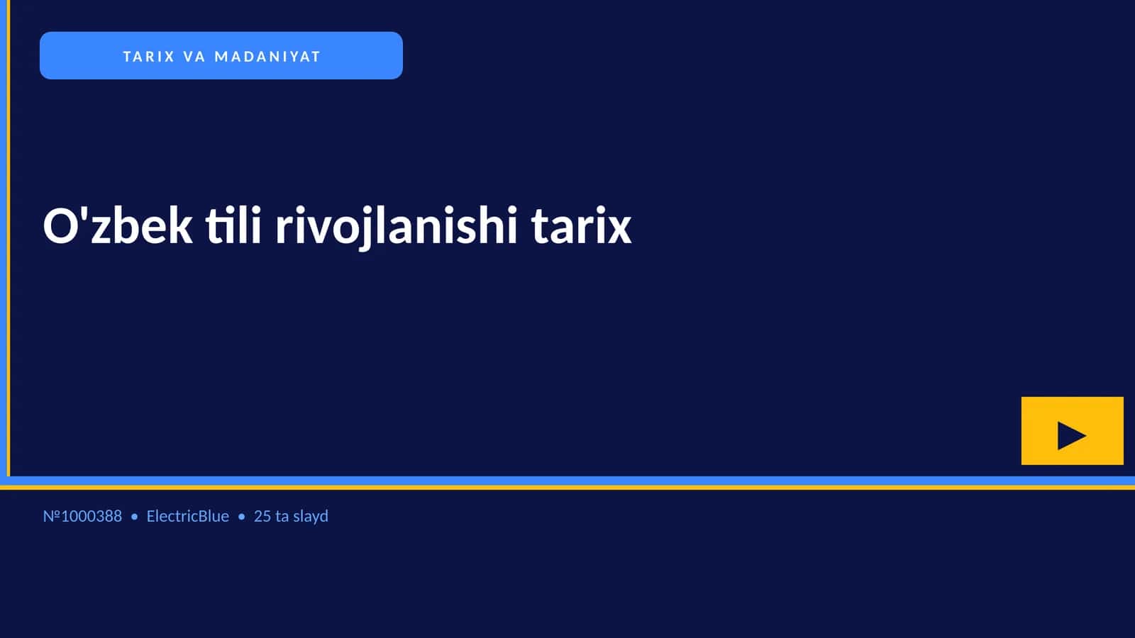 O'zbek tili rivojlanishi tarix 1