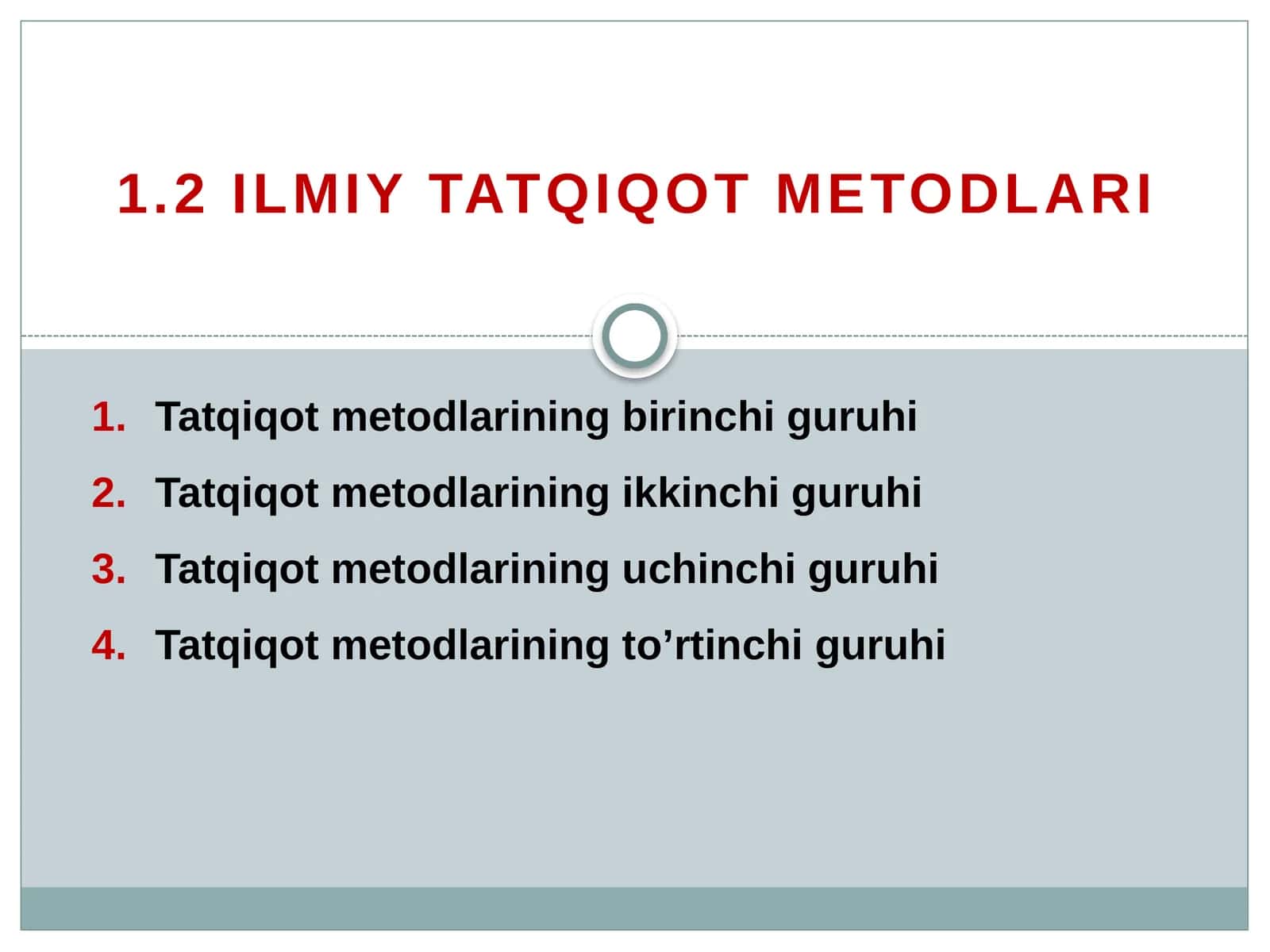 ILMIY TATQIQOT METODLARI 1