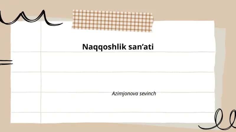Naqqoshlik san’ati 1