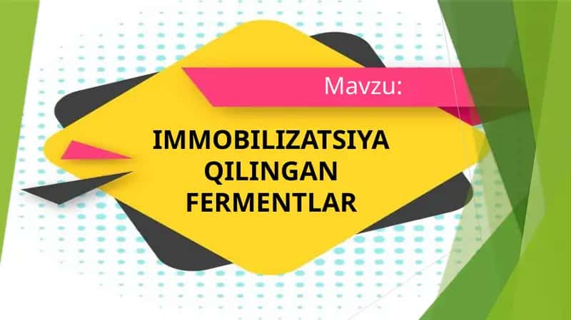 Immobilizatsiya qilingan fermentlar 1