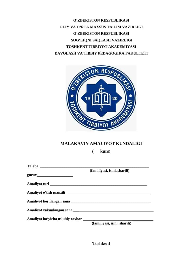 MALAKAVIY AMALIYOT KUNDALIGI 1
