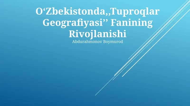Tuproqlar Geografiyasi 1