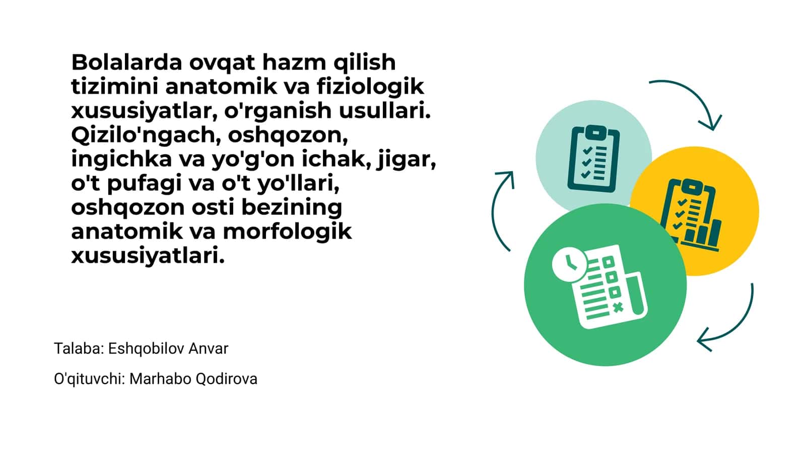 Bolalarda ovqat hazm qilish tizimi 1