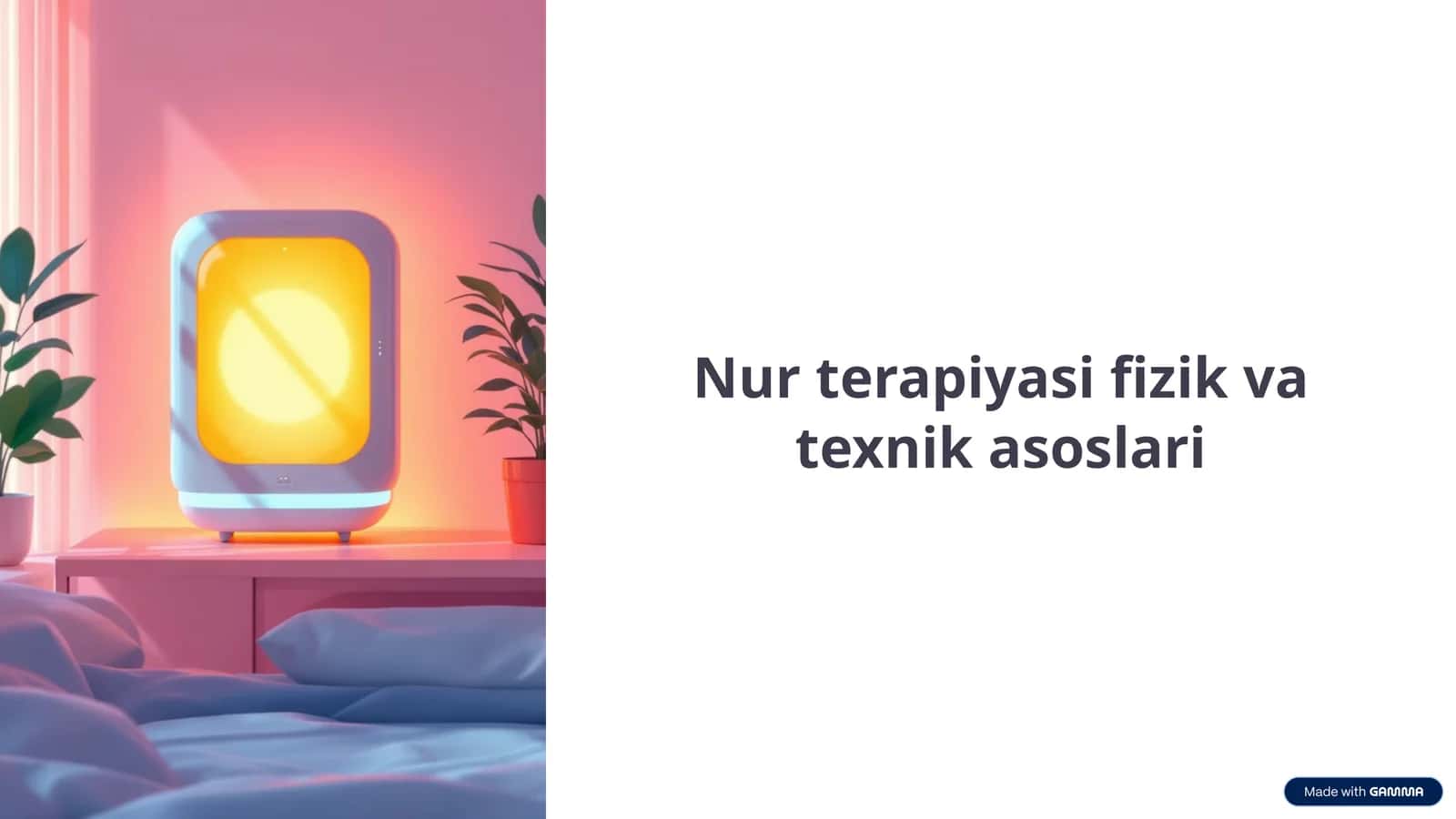 Nur terapiyasi fizik va texnaik asoslari 1