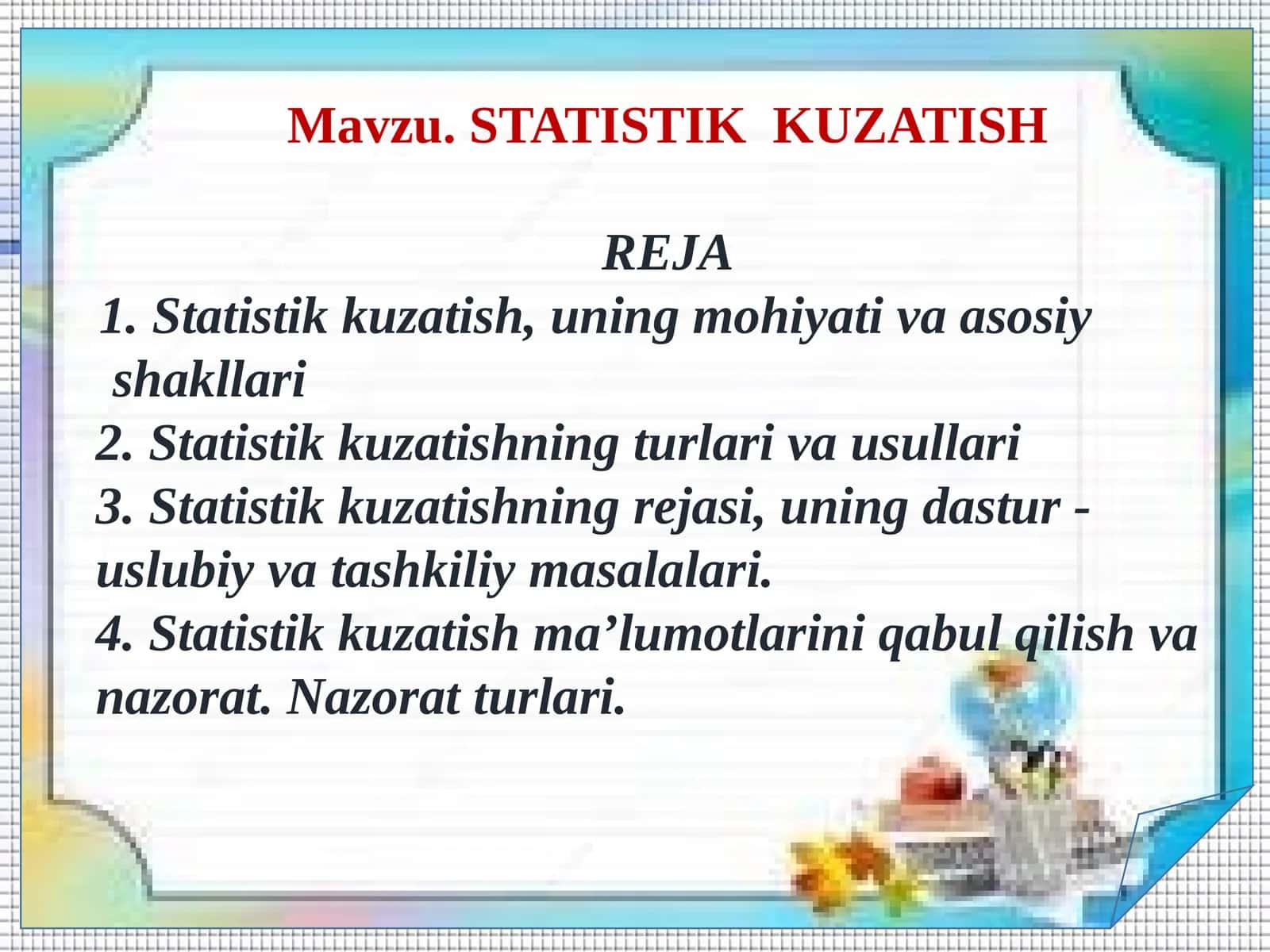 STATISTIK KUZATISH 1