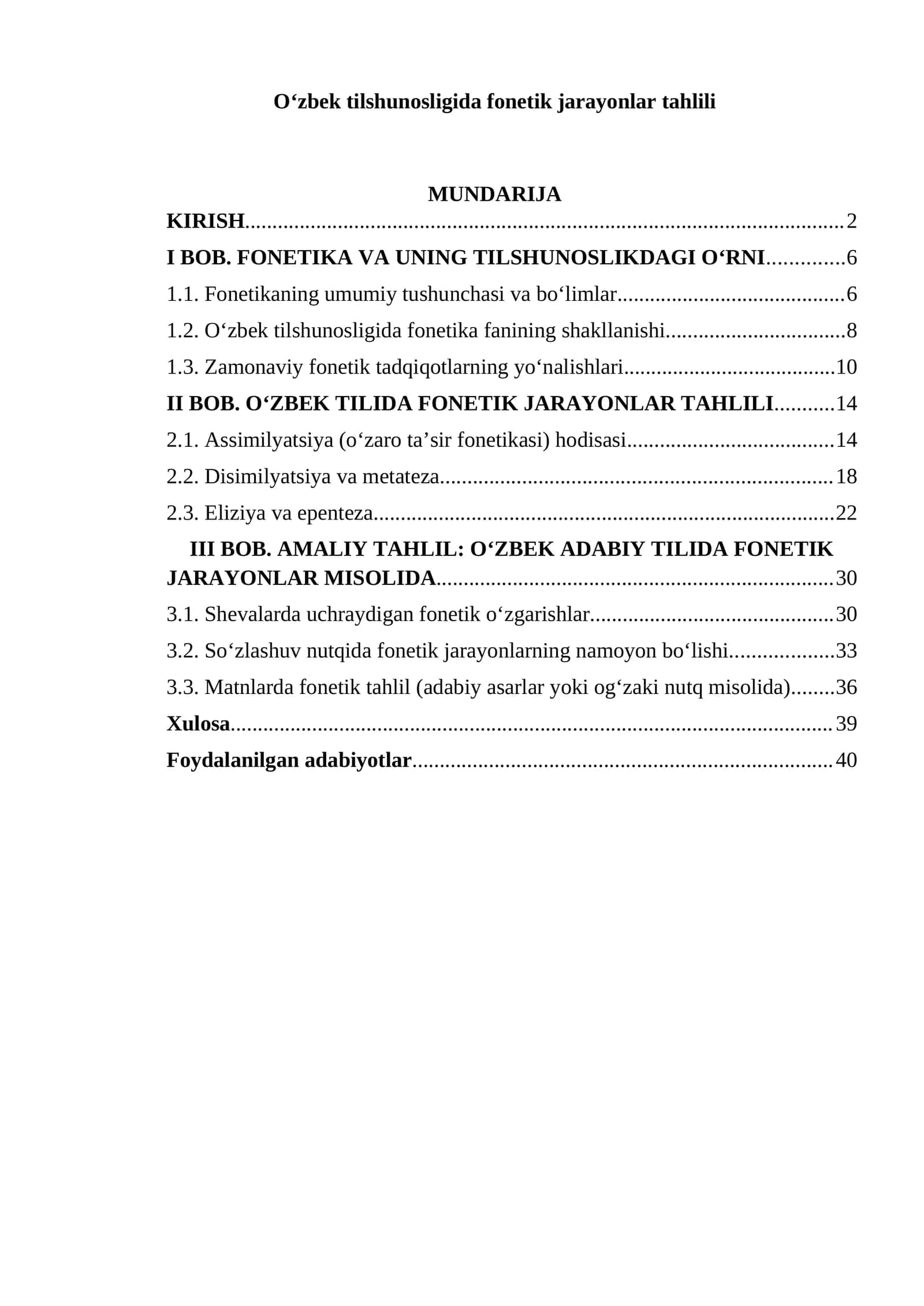 O‘zbek tilshunosligida fonetik jarayonlar tahlili 1