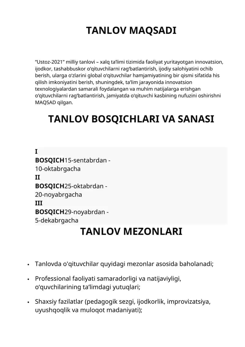 “Ustoz-2021” milliy tanlovi 1