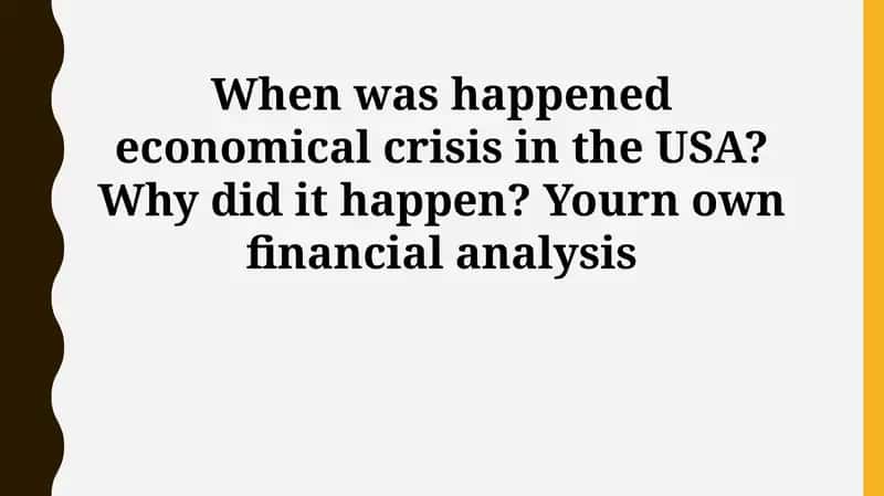 US Economic Crises: History and Causes 1