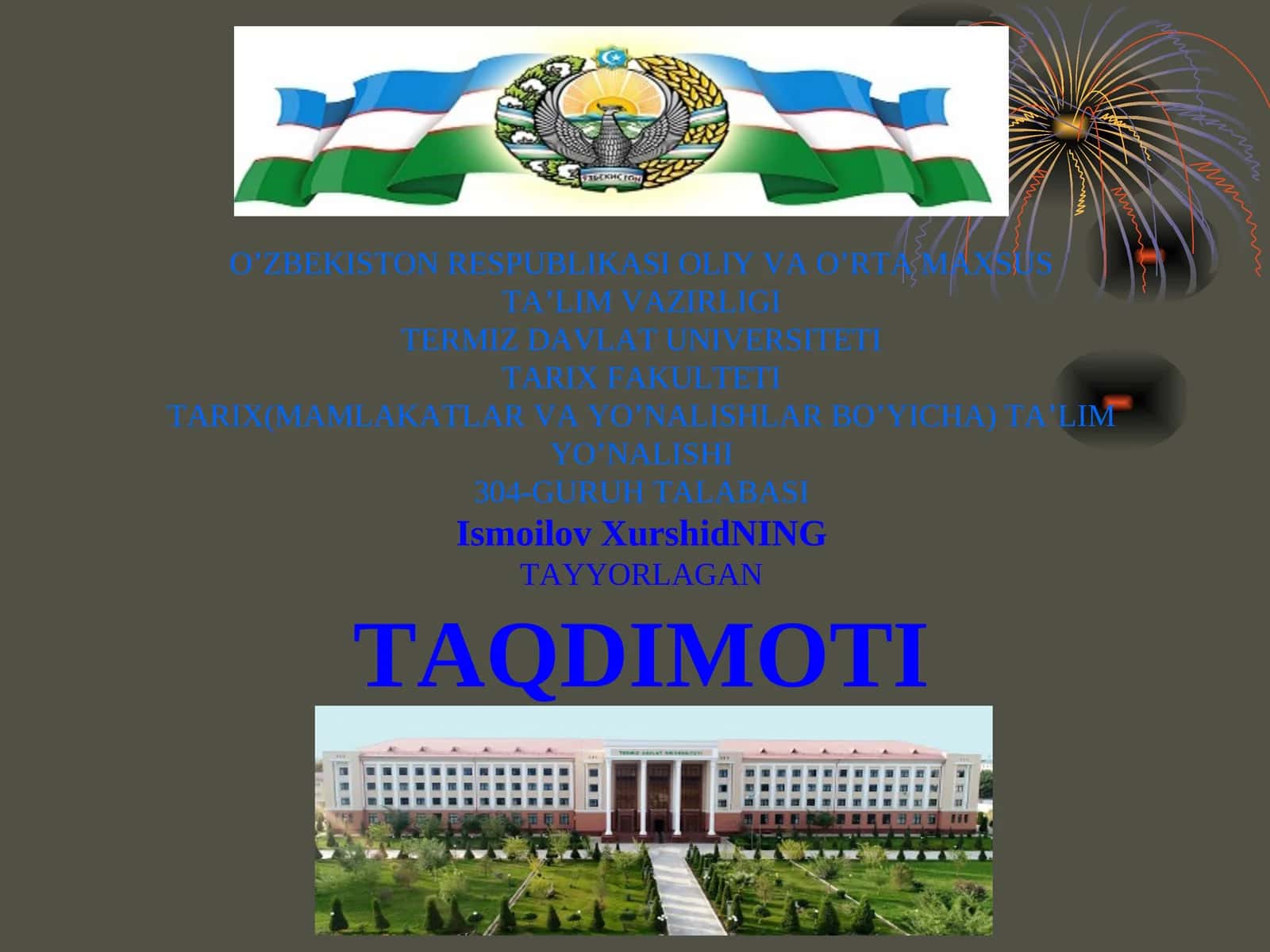 O’zbek jangchilarining frontdagi faoliyati 1941-1945-yillardagi urushning barcha jabhalarida 1