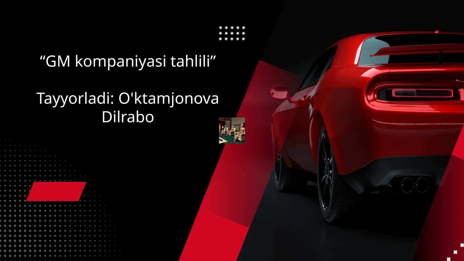 GM kompaniyasi tahlili 1