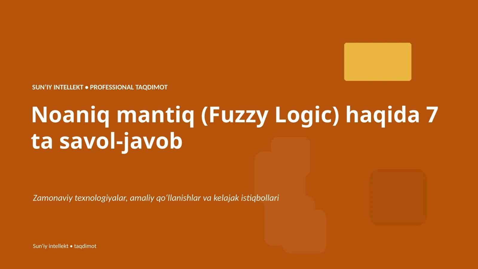 Sun'iy Intellekt va Professional Taqdimot 1