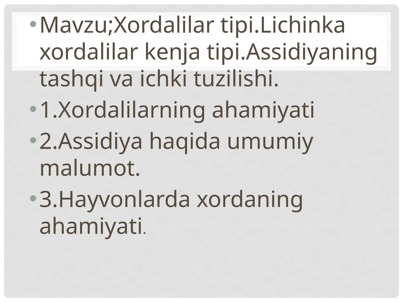 Xordalilar 1