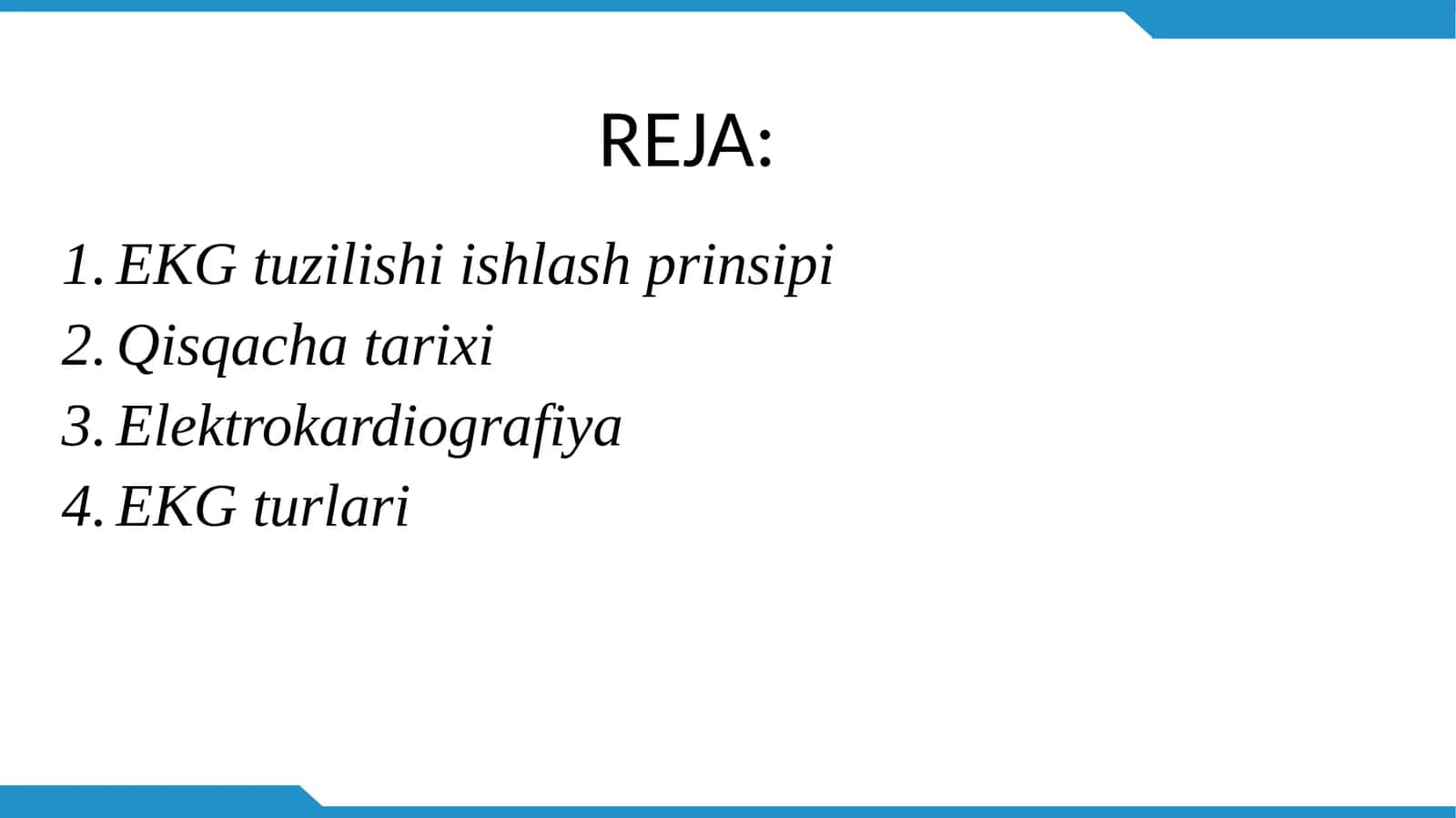 EKG tuzilishi ishlash prinsipi 1