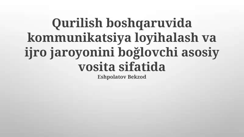 Kirish loyihasi 1