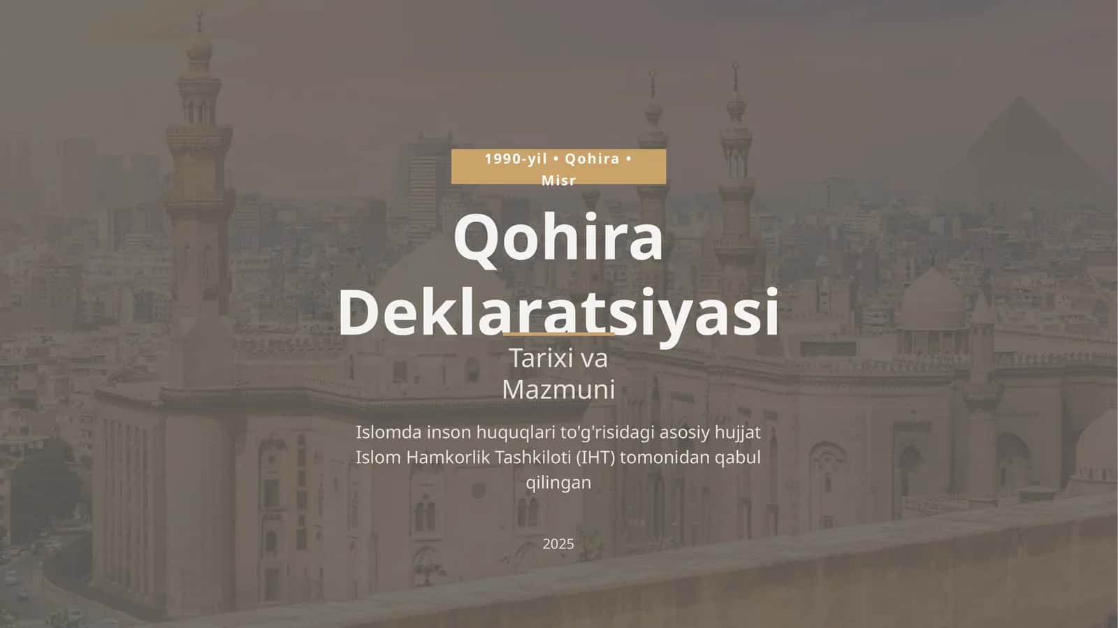 Qohira Deklaratsiyasi 1