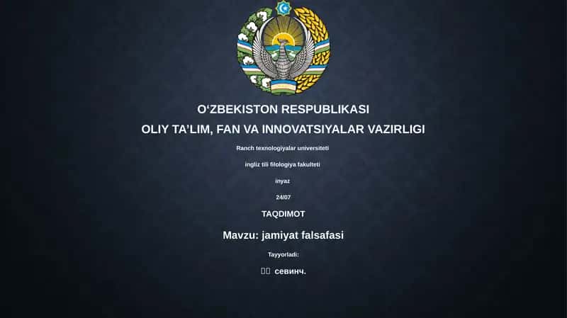 jamiyat falsafasi 1