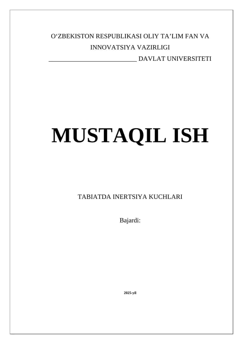 Tabiatda Inertsiya Kuchlari 1