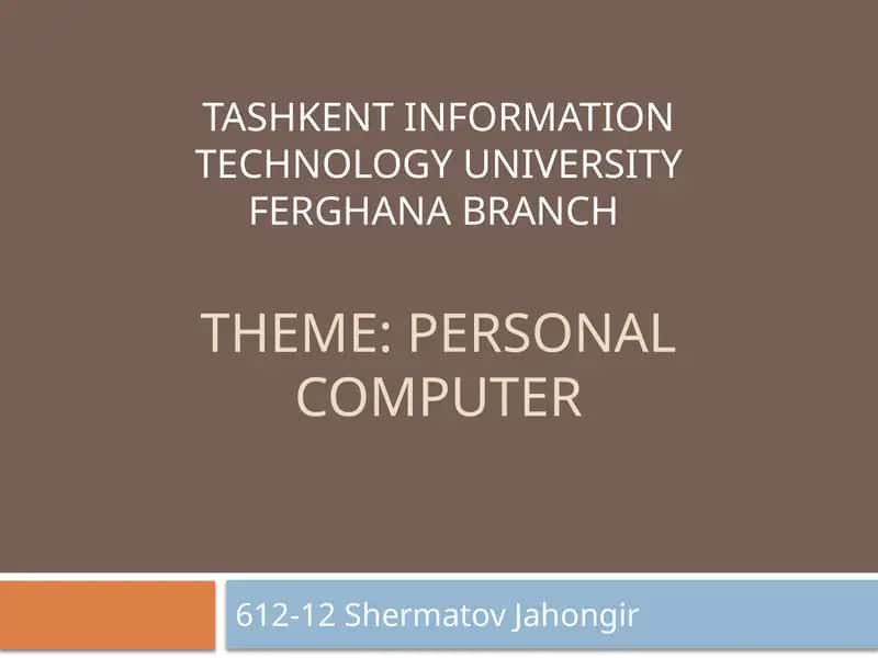 Personal Computer 1