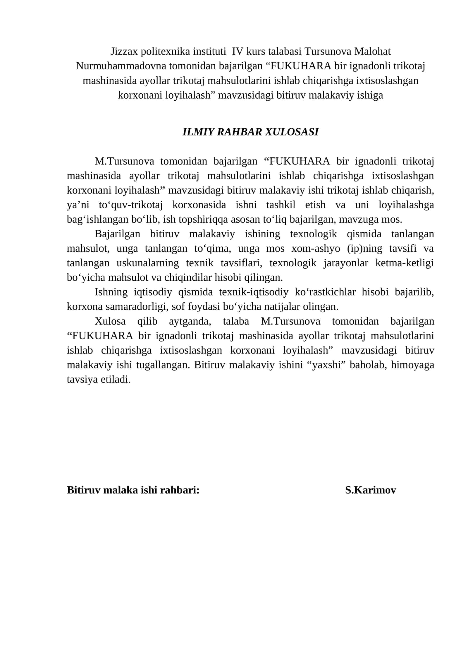 FUKUHARA bir ignadonli trikotaj mashinasi 1
