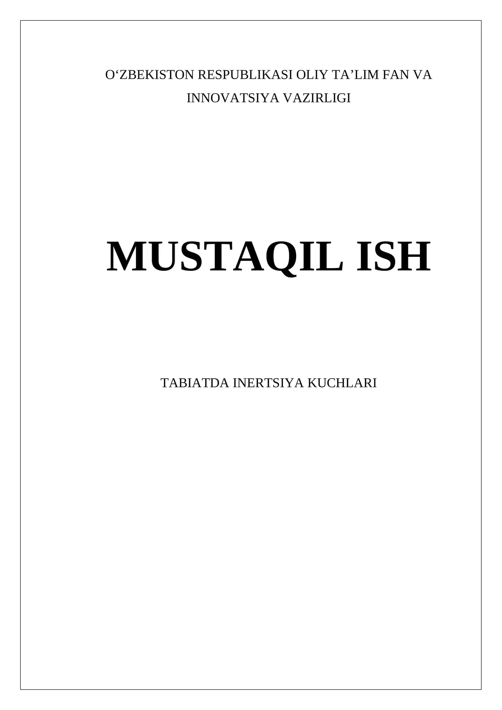 Inersiya kuchlari 1