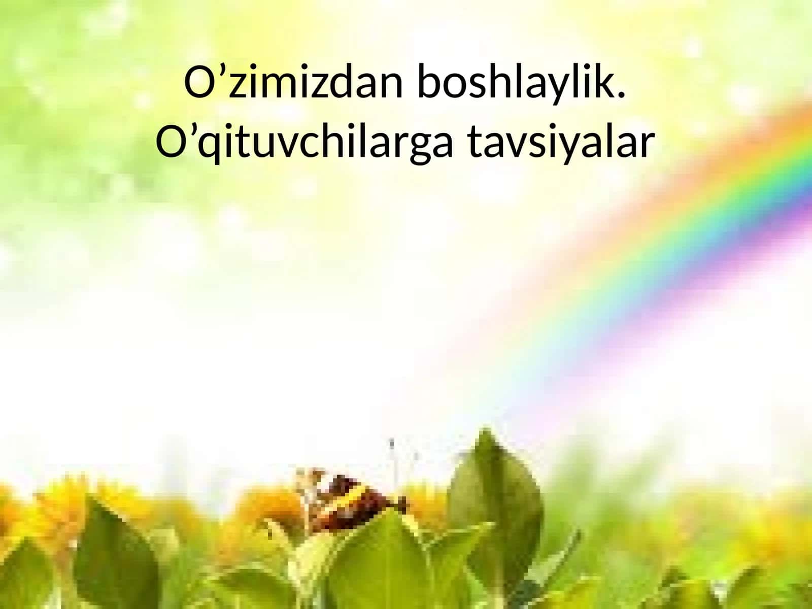 O‘qituvchilar uchun ta'lim materiallari 1