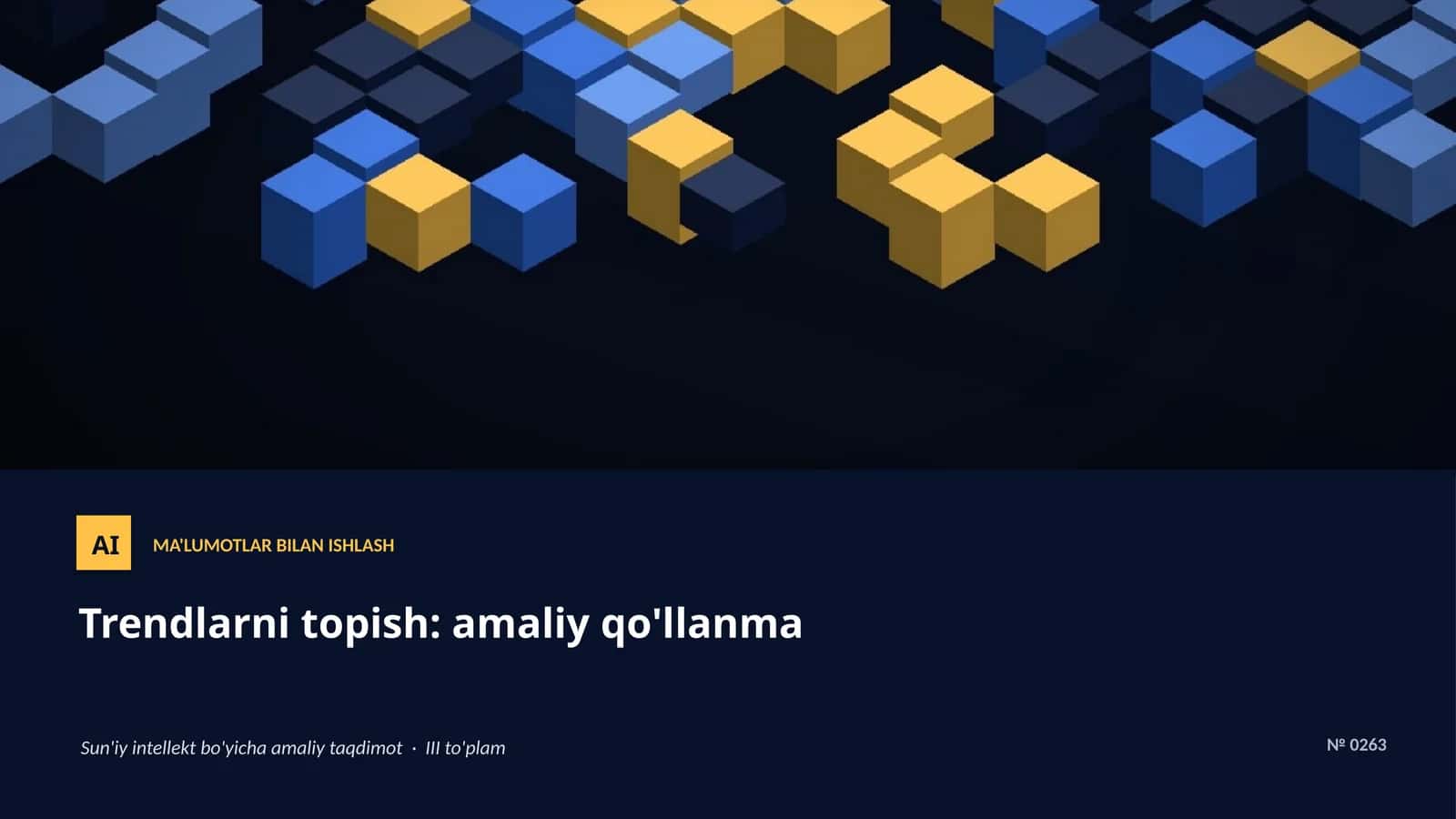 AI MA'LUMOTLAR BILAN ISHLASH 1